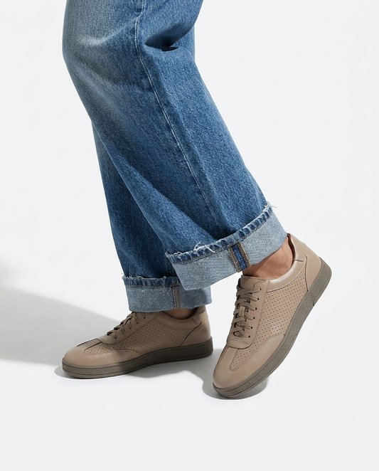 100% LEATHER TRAINERS