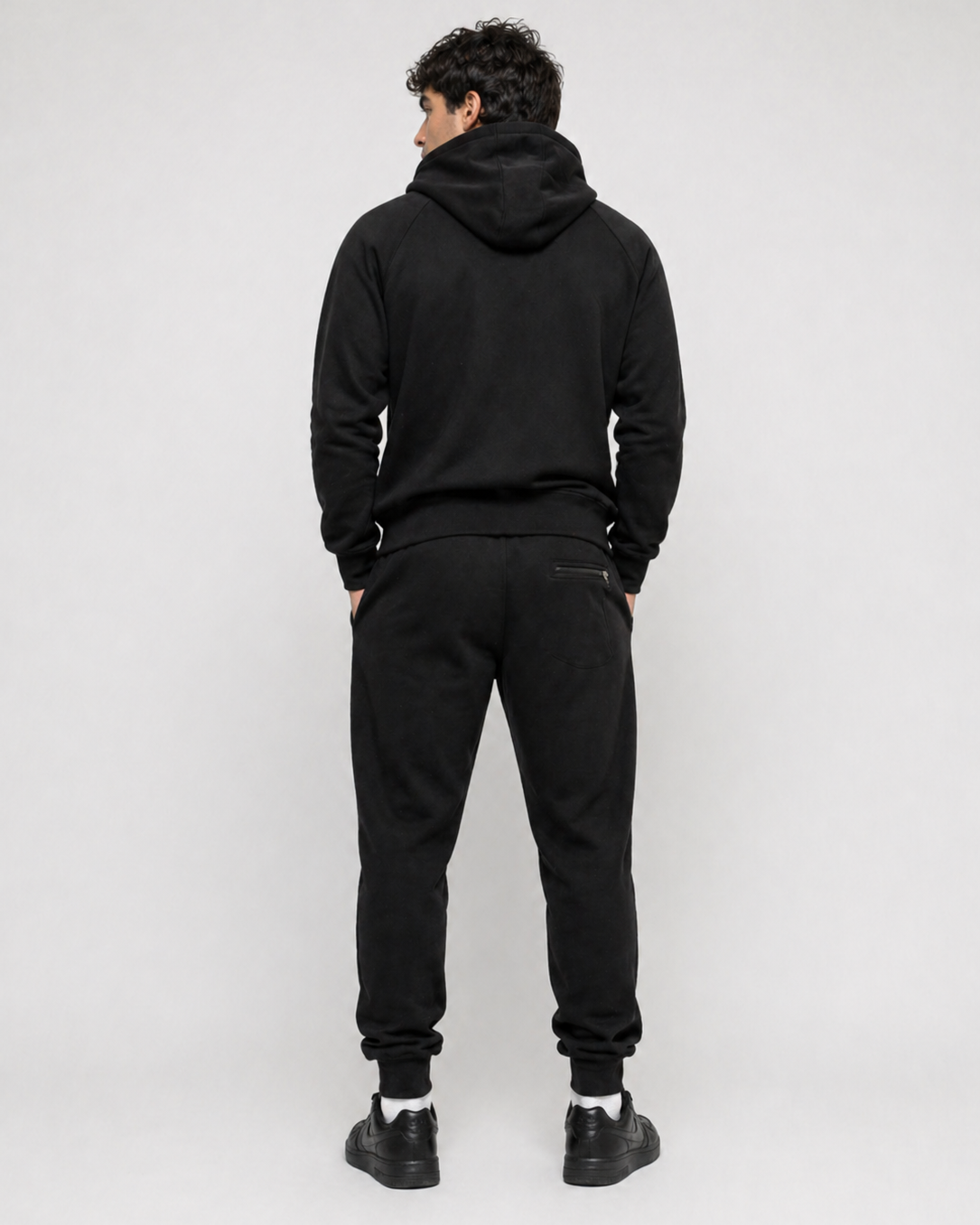 Men’s Tracksuit 2-Piece Set – Black