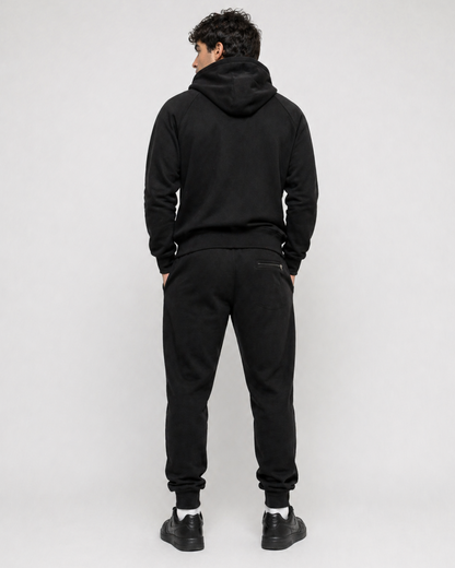 Men’s Tracksuit 2-Piece Set – Black