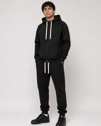 Men’s Tracksuit 2-Piece Set – Black