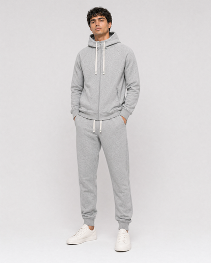 Men’s Tracksuit 2-Piece Set – Light Grey
