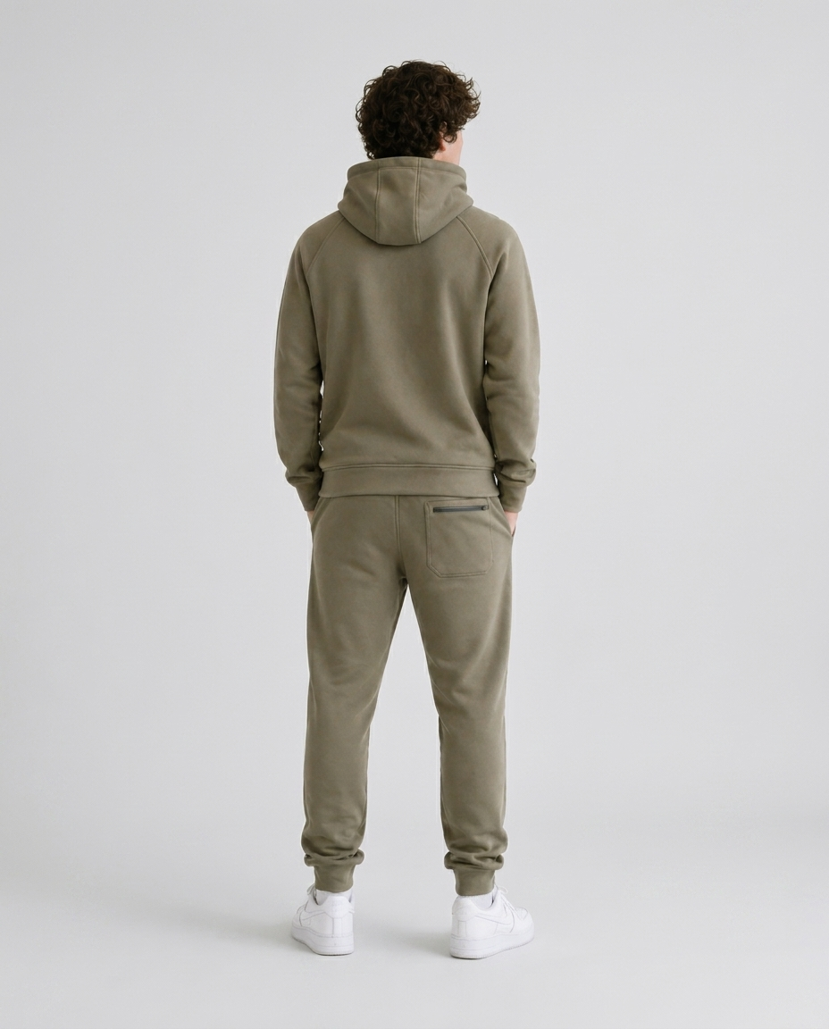 Men’s Tracksuit 2-Piece Set – Olive
