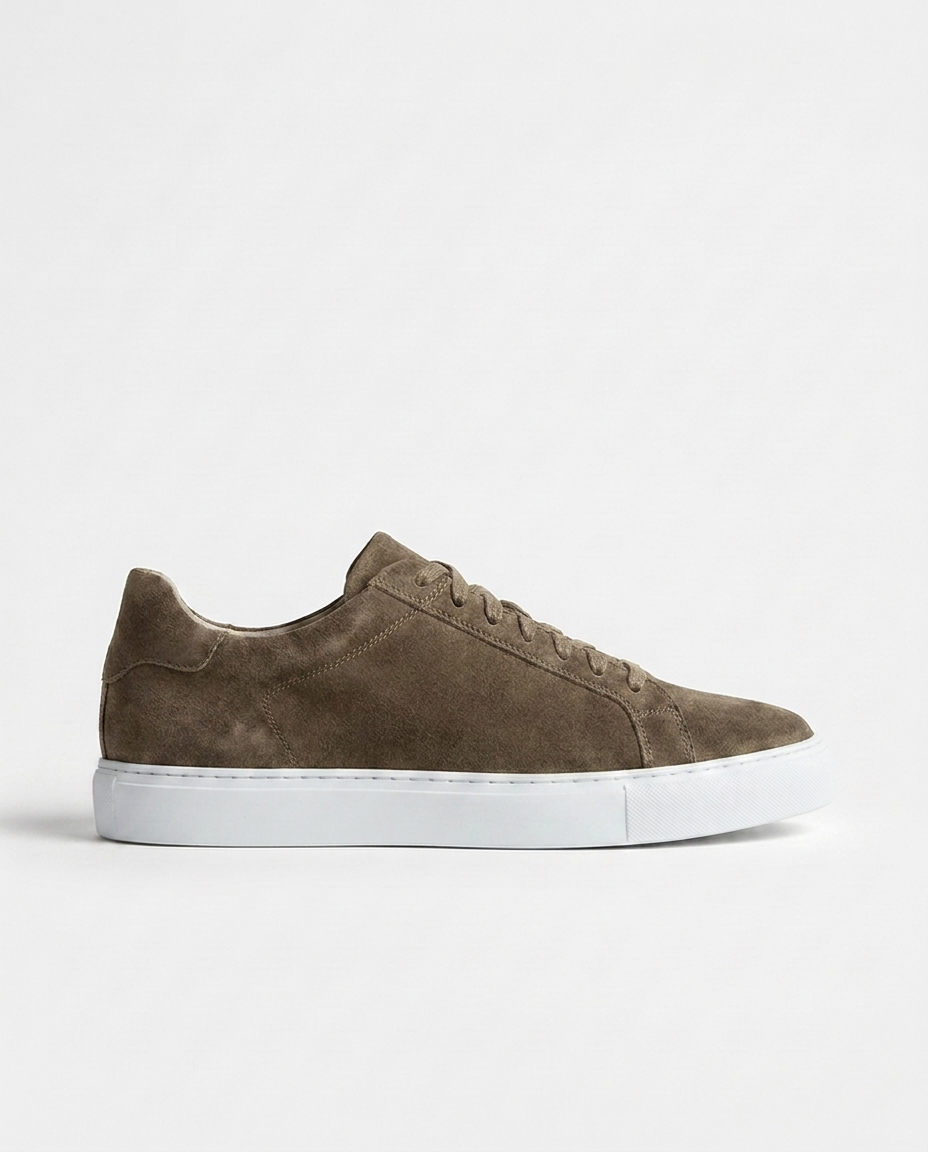 100% SUEDE LOW-TOP SNEACKERS
