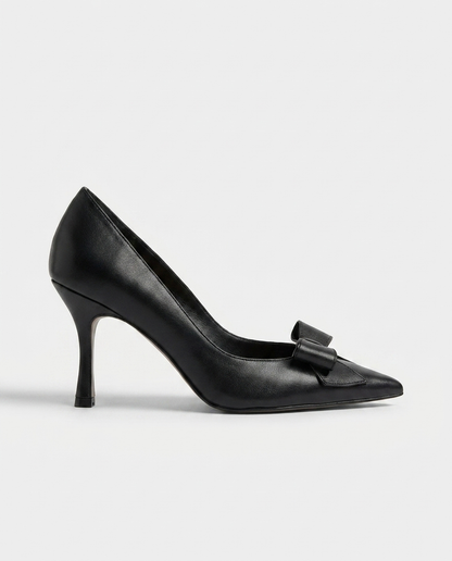 100% LEATHER KITTEN HEELS