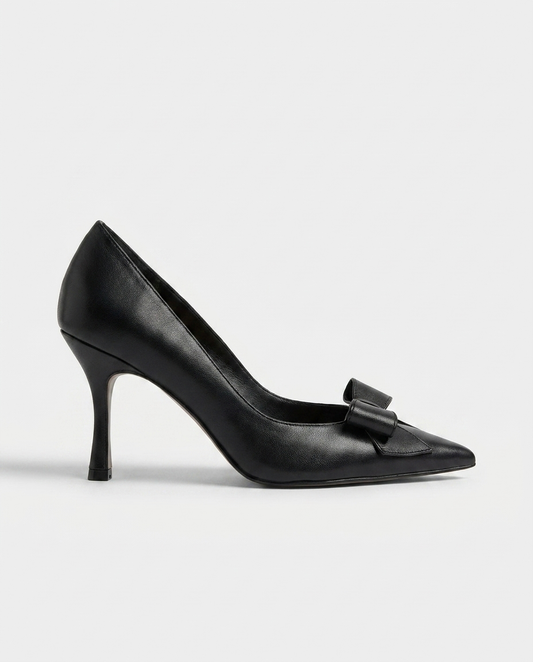 100% LEATHER KITTEN HEELS