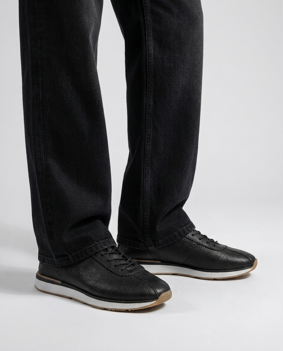 100% LEATHER SNEAKERS