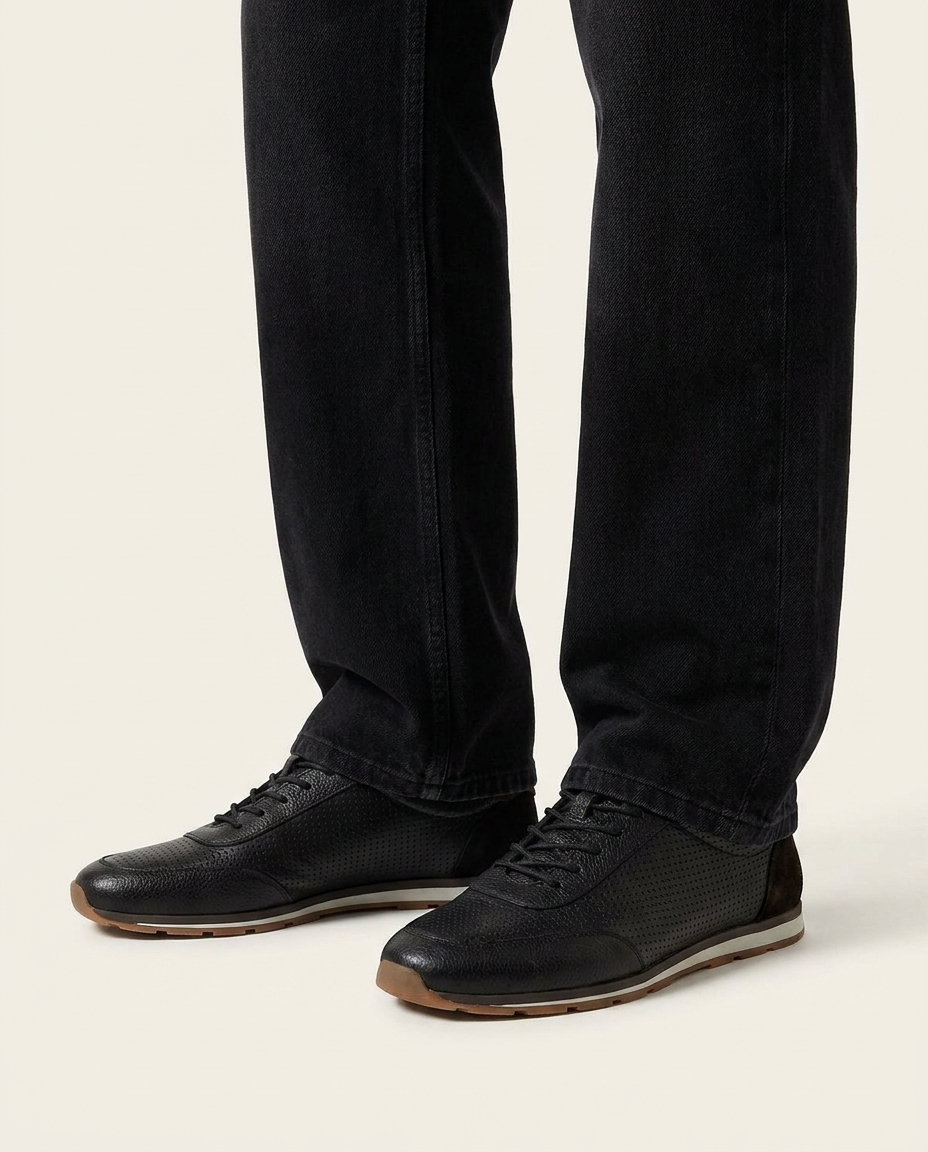 100% LEATHER SNEAKERS