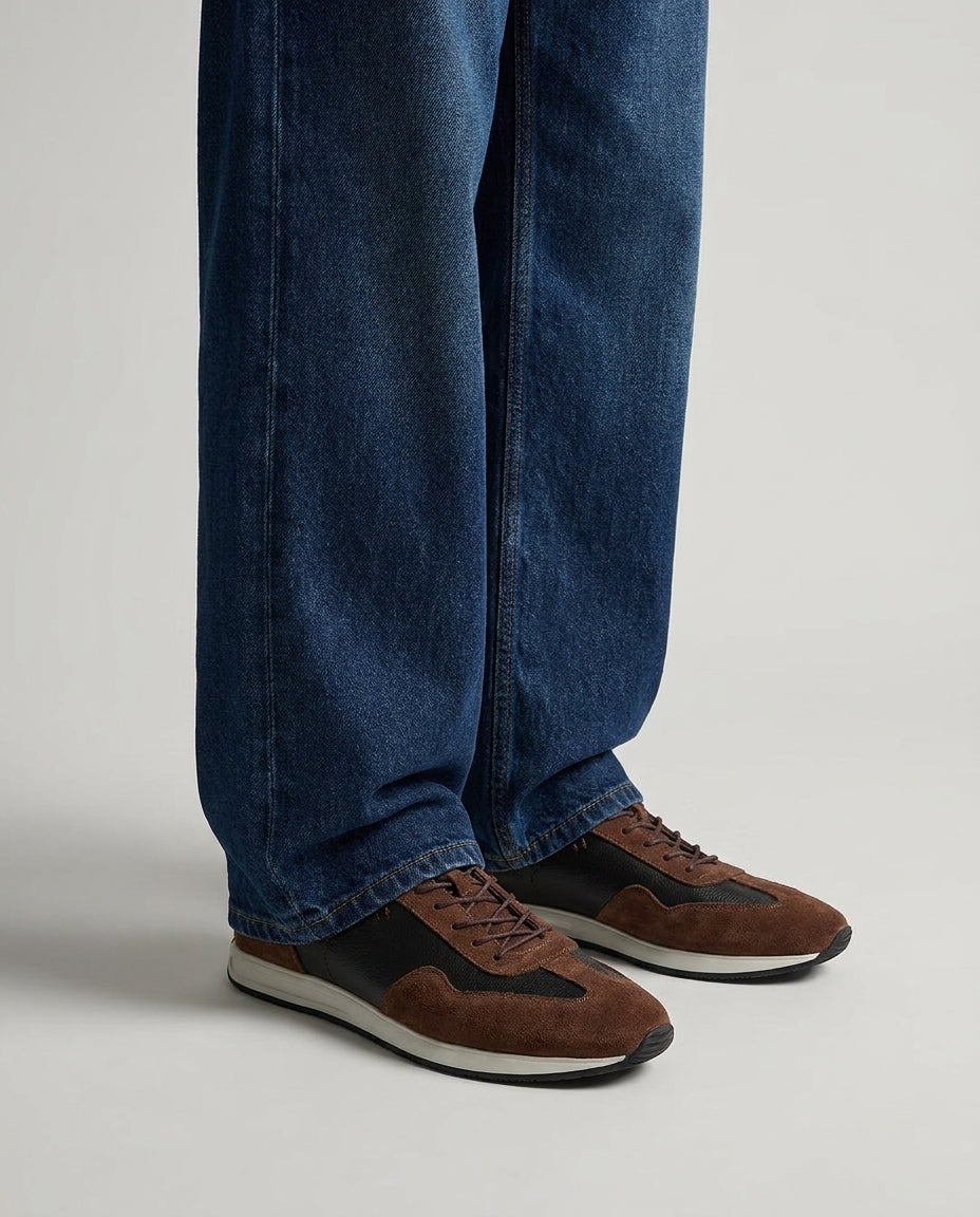 100% LEATHER SNEAKERS