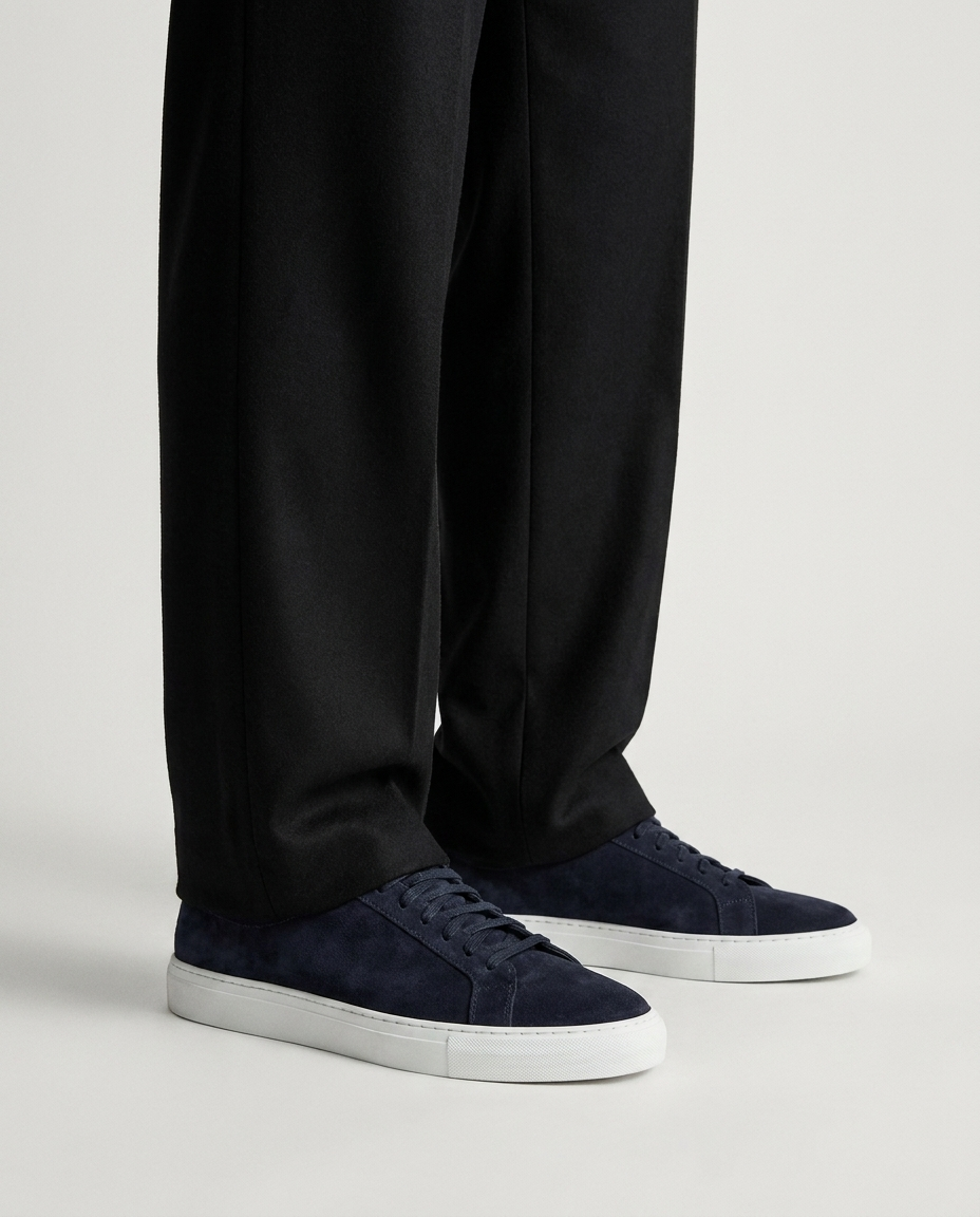 100% SUEDE LOW-TOP SNEAKERS