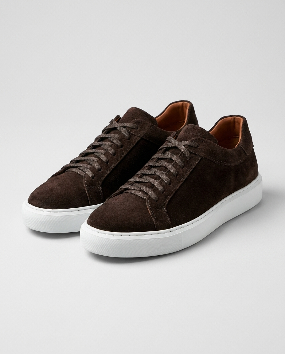 100% SUEDE LOW-TOP SNEAKERS