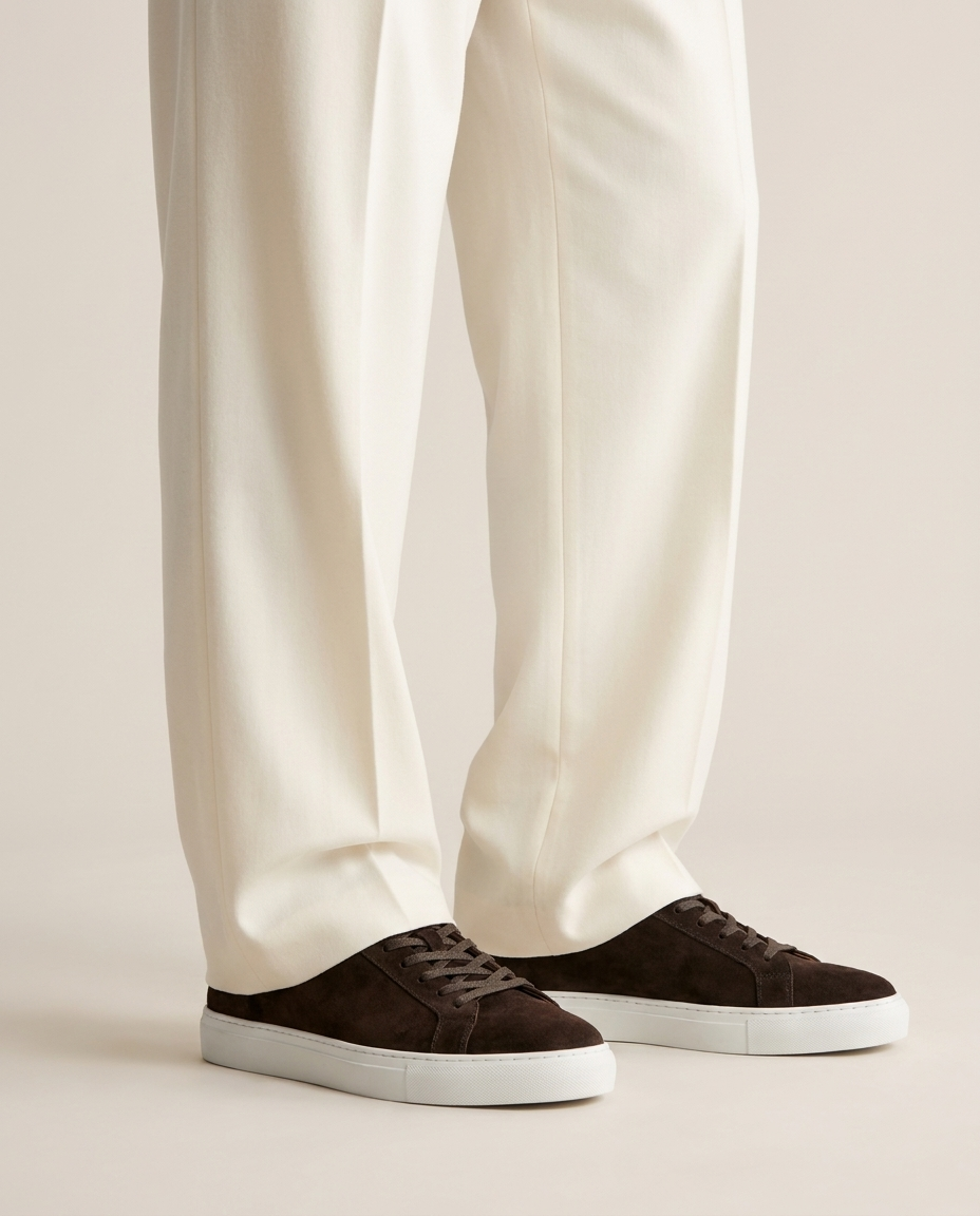 100% SUEDE LOW-TOP SNEAKERS