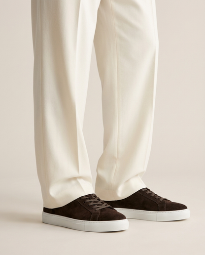 100% SUEDE LOW-TOP SNEAKERS
