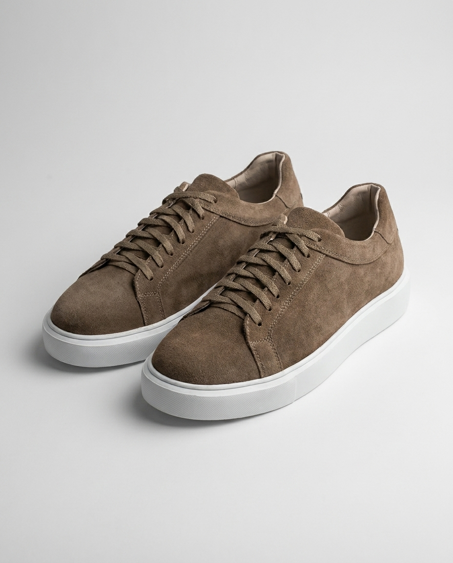 100% SUEDE LOW-TOP SNEAKERS