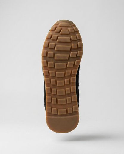 100% SUEDE TRAINERS WITH FOLD-OVER TONGUE