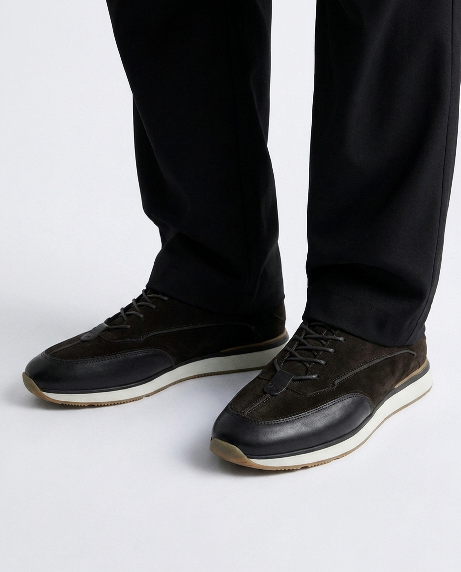 100% LEATHER SNEAKERS