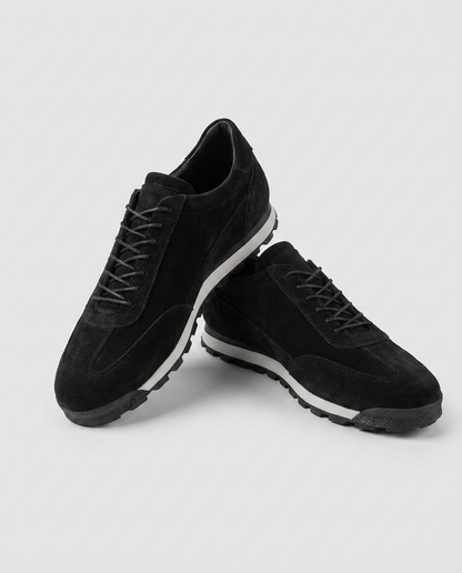100% SEUDE BLACK SNEAKERS