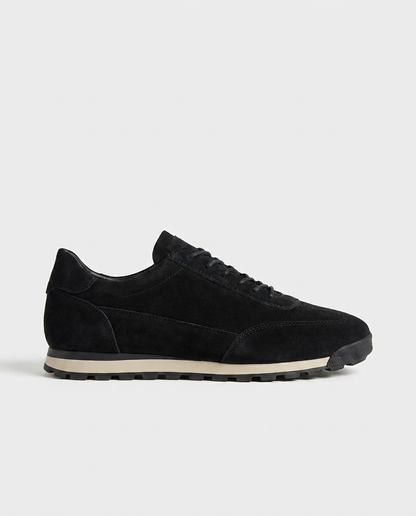 100% SEUDE BLACK SNEAKERS