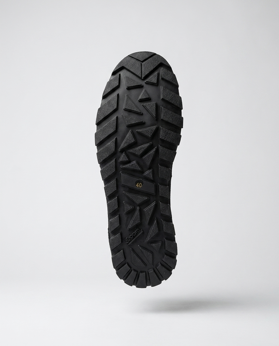 100% SEUDE BLACK SNEAKERS