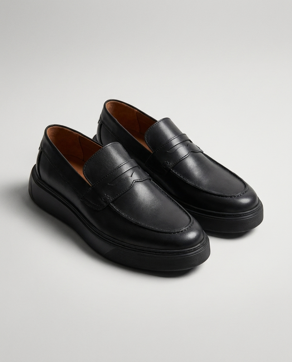 100% LEATHER LOAFERS