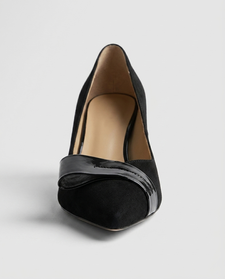 100% SEUDE KITTEN HEELS