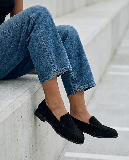 100% LEATHER LOAFERS WITH FRINGE