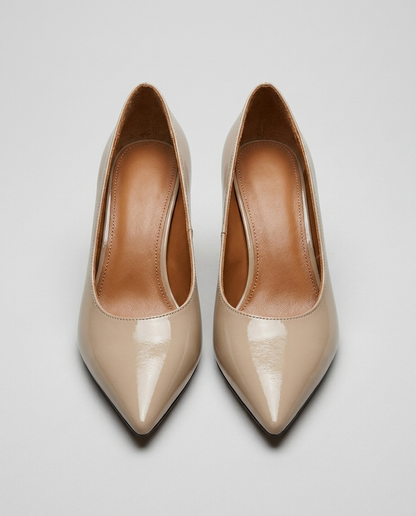 100% LEATHER HEELED SHOES
