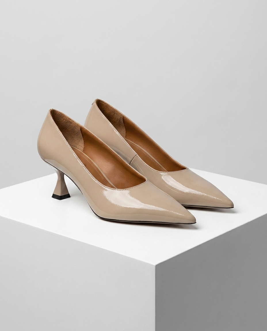 100% LEATHER HEELED SHOES
