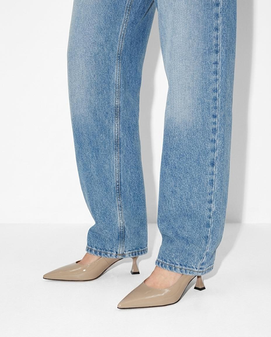 100% LEATHER HEELED SHOES