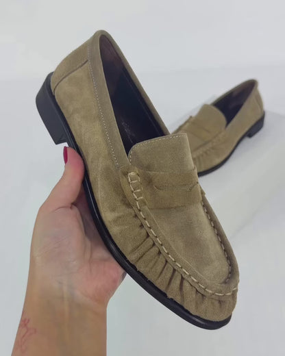 100% LEATHER LOAFERS WITH FRINGE