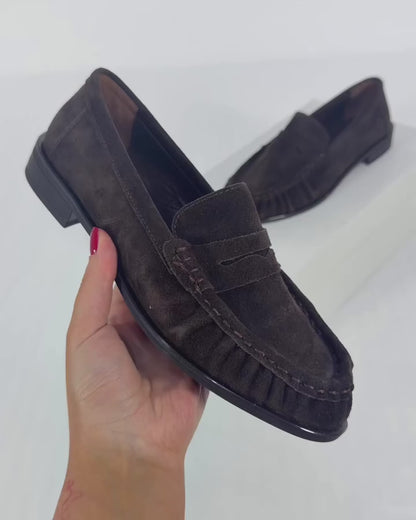 100% LEATHER LOAFERS WITH FRINGE